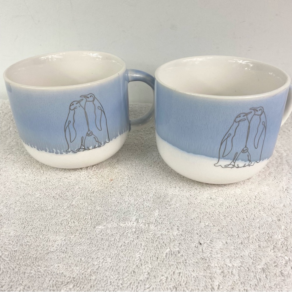 Place & Time Holiday Penguin Family Mug Set